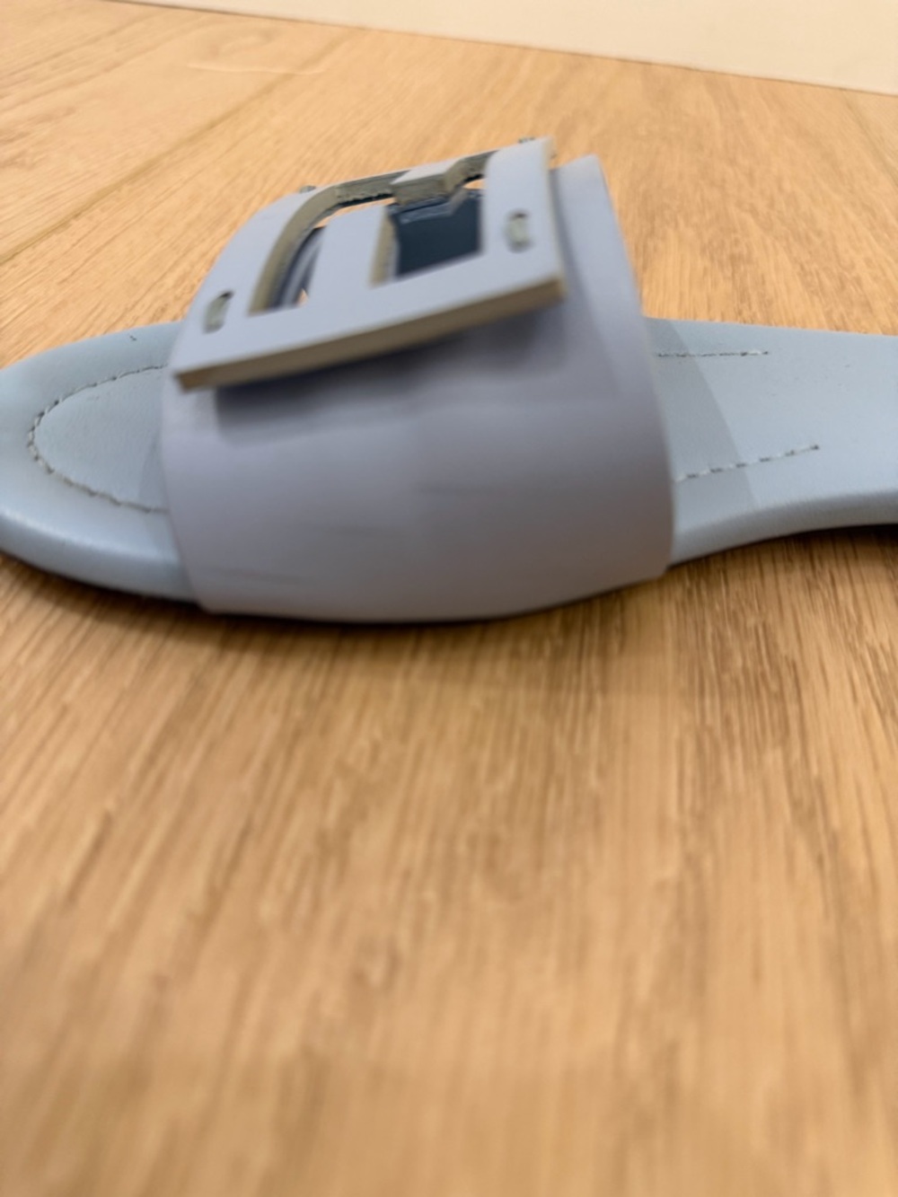 Fendi Light Blue Logo Slide Mules - Picture 6 of 8